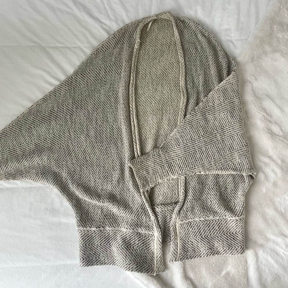 Free People Cream Oversized Knit Cardigan